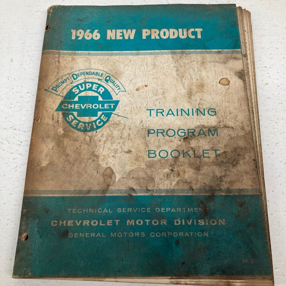 1966 New Product Chevrolet Training Program Booklet TP 37